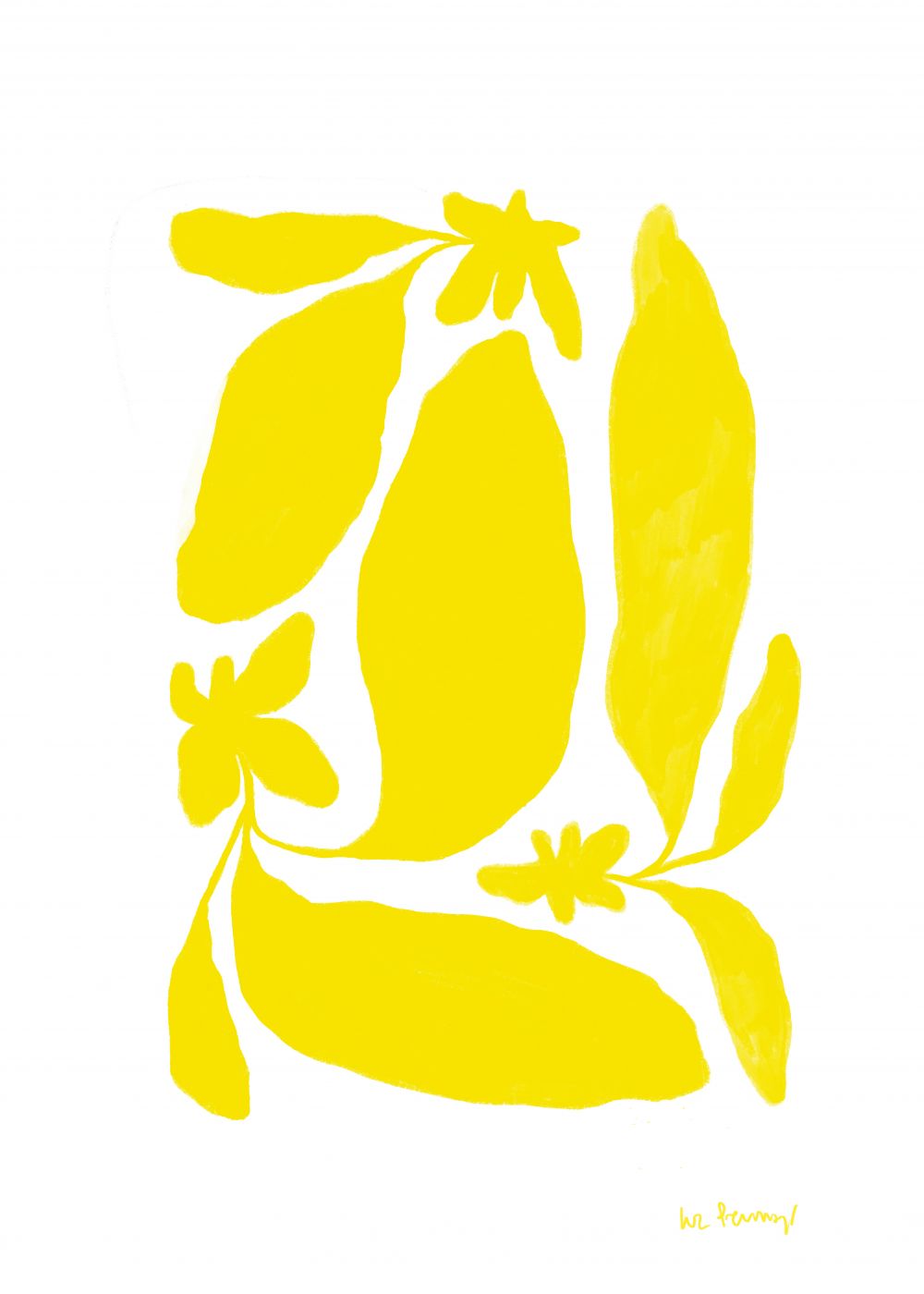 Tres flores amarillas