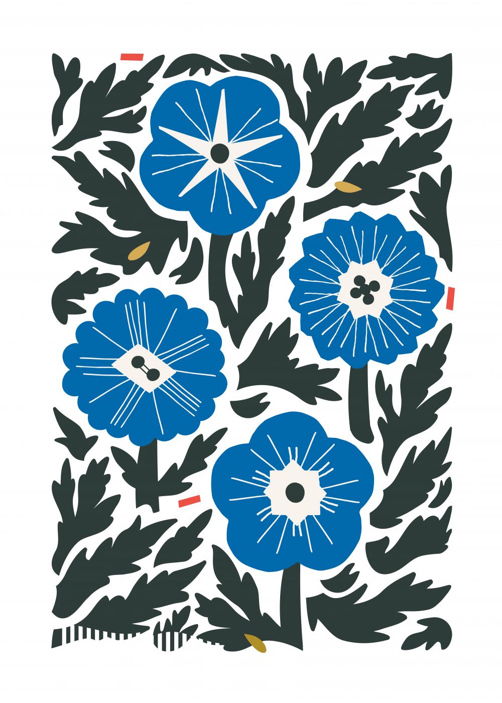 Cuatro Flores - Azul