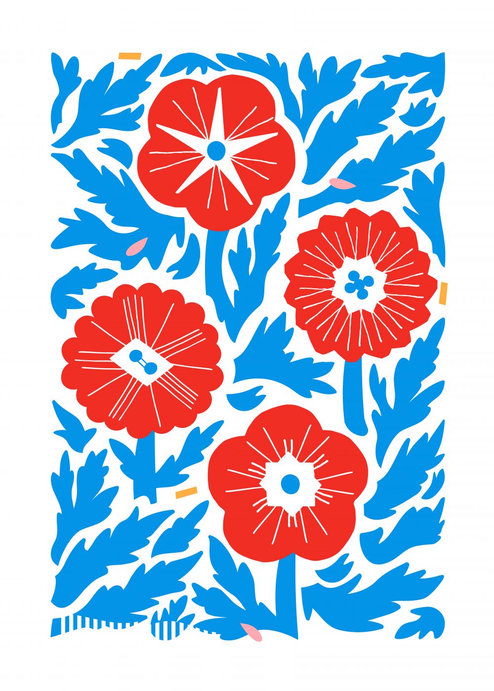 Cuatro Flores - Rojo