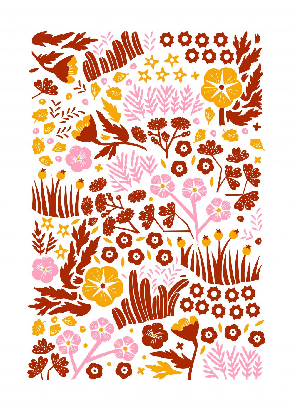 Prado - Bordeaux Naranja y Rosa.
