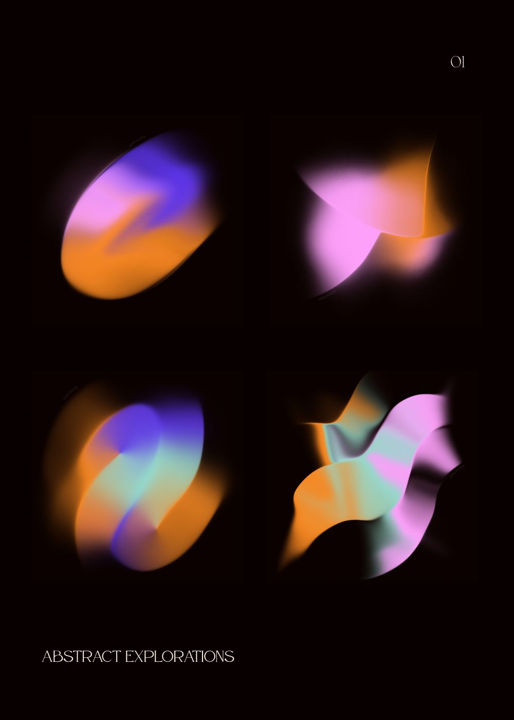 Abstract explorations collage