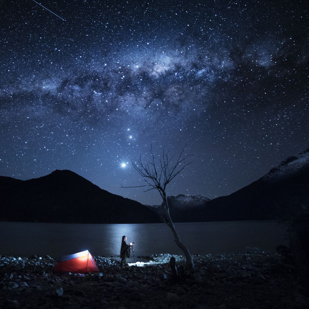 La luna, Venus, Antares