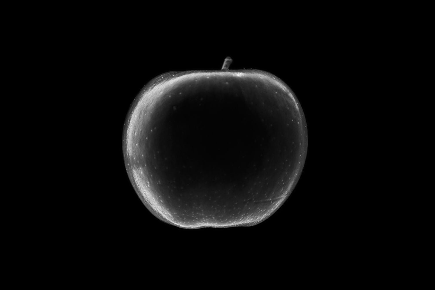 Black and white apple