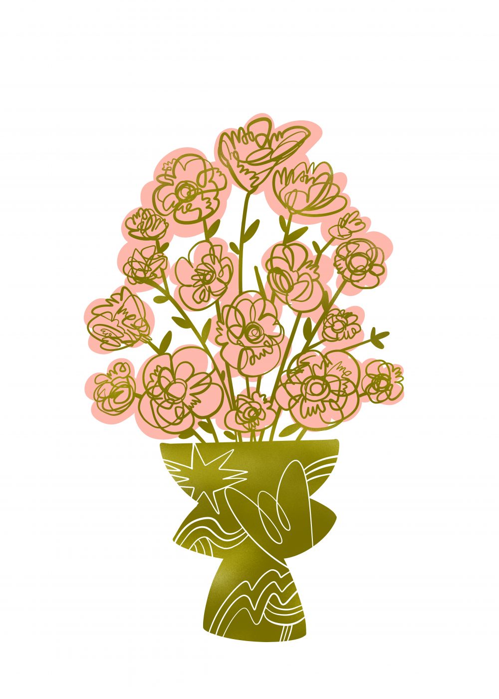 Florero Dorado